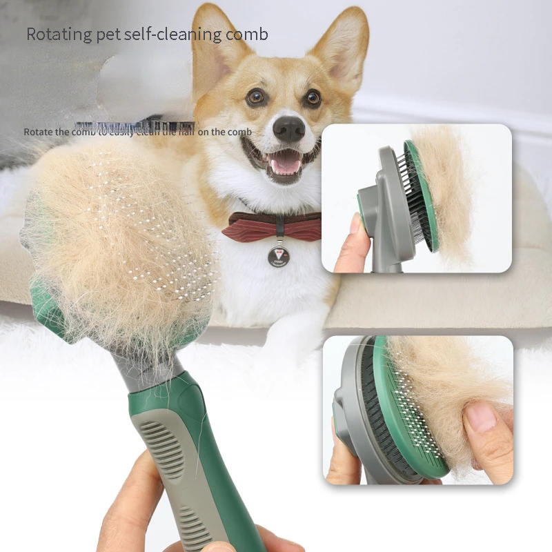 

Pet Automatic Hair Removal Comb Dog And Cat Comb Double-sided Bath Brush Hair Removal Massage Hair Removal Comb Pet Supplies