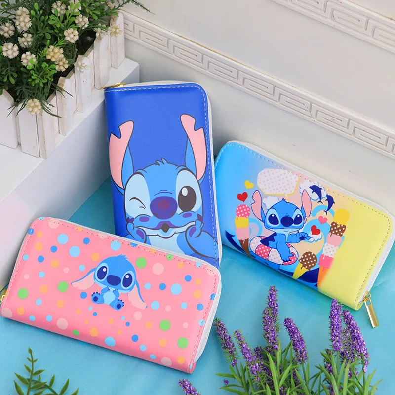 Disney's Stitch Men's Wallet Cartoon Cute Lady's Wallet Luxury Brand Long Large Capacity Multi-card Slot Student Coin Purse coin purse coin wallet women wallet card wallet