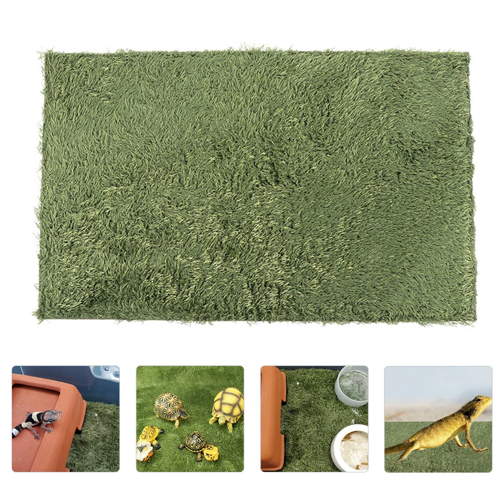 Reptile Bedding Material Reptile Carpet Reclining Pet Carpet Lawn Tortoise Terrarium Turtle Sulayer Accessories Washable