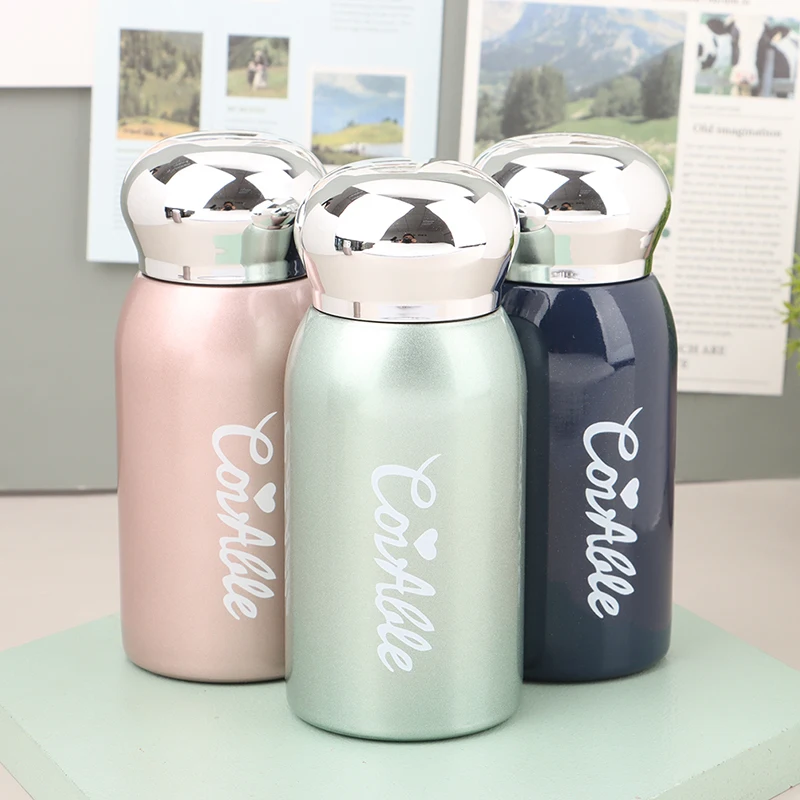 Thermos Bottle Stainless Steel Cute Thermal Water Bottles Vacuum Flask Leakproof Portable Belly Cups 200Ml For Kids Girls