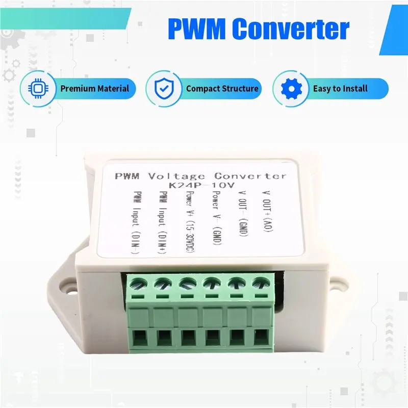 24V 입력 PWM 변환기 안정적인 연결 0-10V 출력 디지털 아날로그 변환기 레귤레이터 기능 어댑터 모듈
