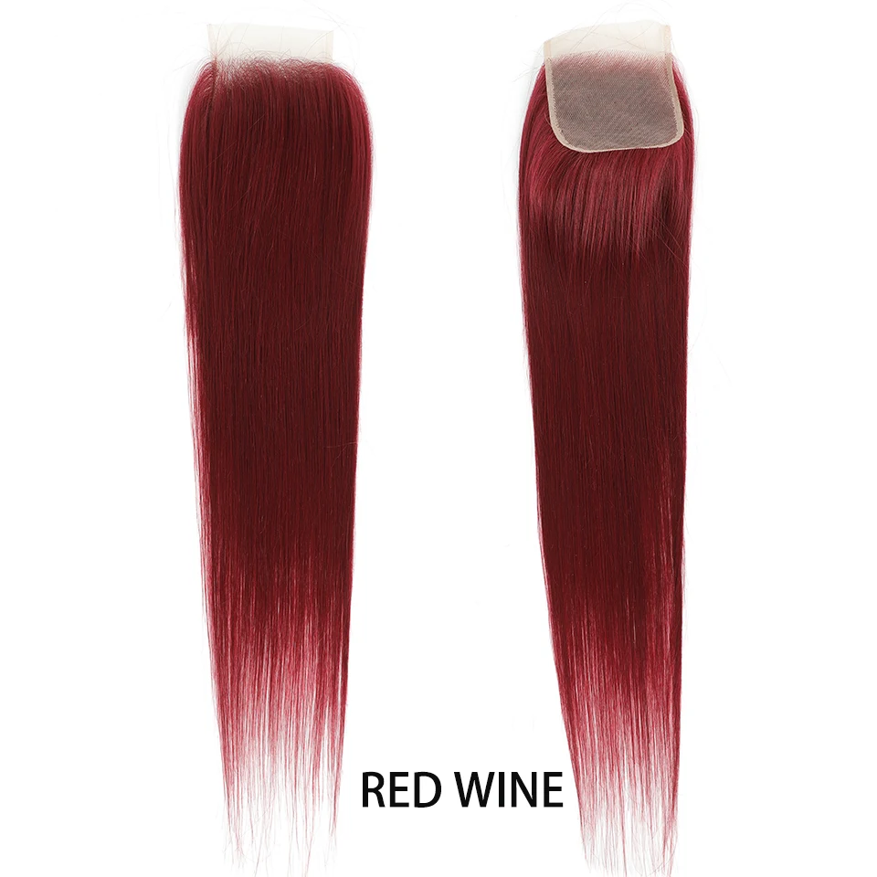 Straight Lace Closure 4x4 Lace Frontal Closure Synthetic for Black Women 22 inches hair extensions