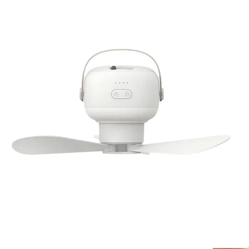 Portable Ceiling Fans Rechargeable LED Electric Fan Night Lamp Home Outdoor Camping Tent Hanging Fan Light with Remote Control 4