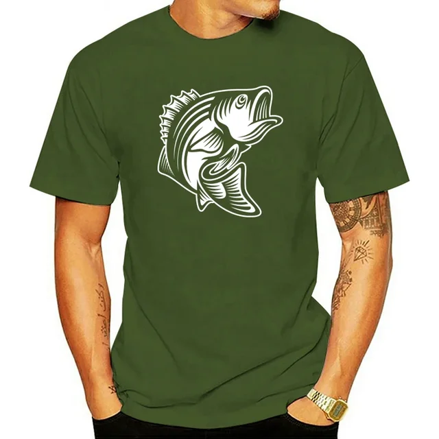 세련된 Largemouth 베이스 그래픽 티셔츠로 스타일리시하게