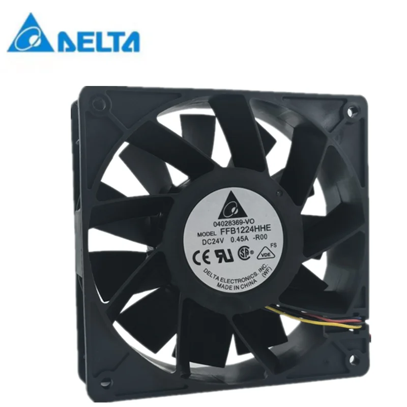 New delta FFB1224HHE 24V 0.45a 12038 12cm large air volume inverter cooling fan new original 6025 afb0624sh dc 24v 0 18 a 6cm 60x60x25mm inverter double ball air volume cooling fan