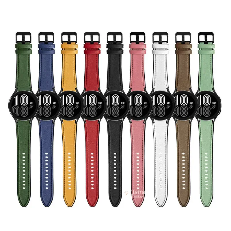 Premium No-Gaps Silicone Leather Watch Strap – Universal Fit