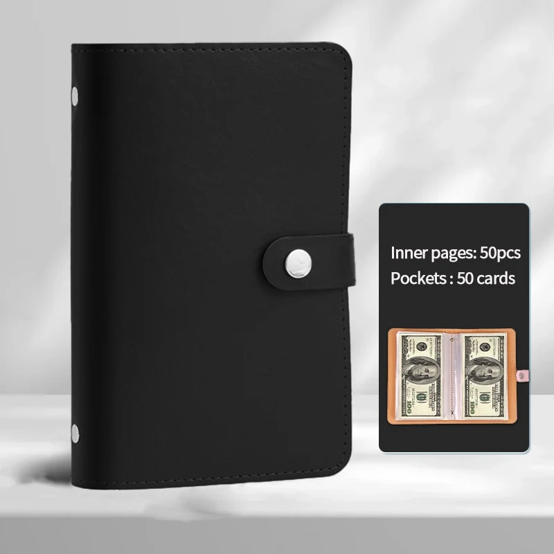 Cash Collect Book Savings Money Banknote Album Money Saving Organizer Photo Card Holder School Notebook 100 pockets