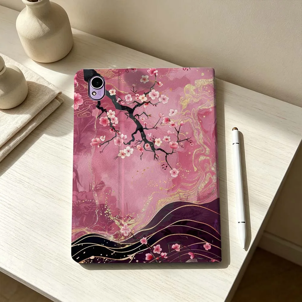 Cherry Blossom Wave Soft Pen Tray Tablet Case