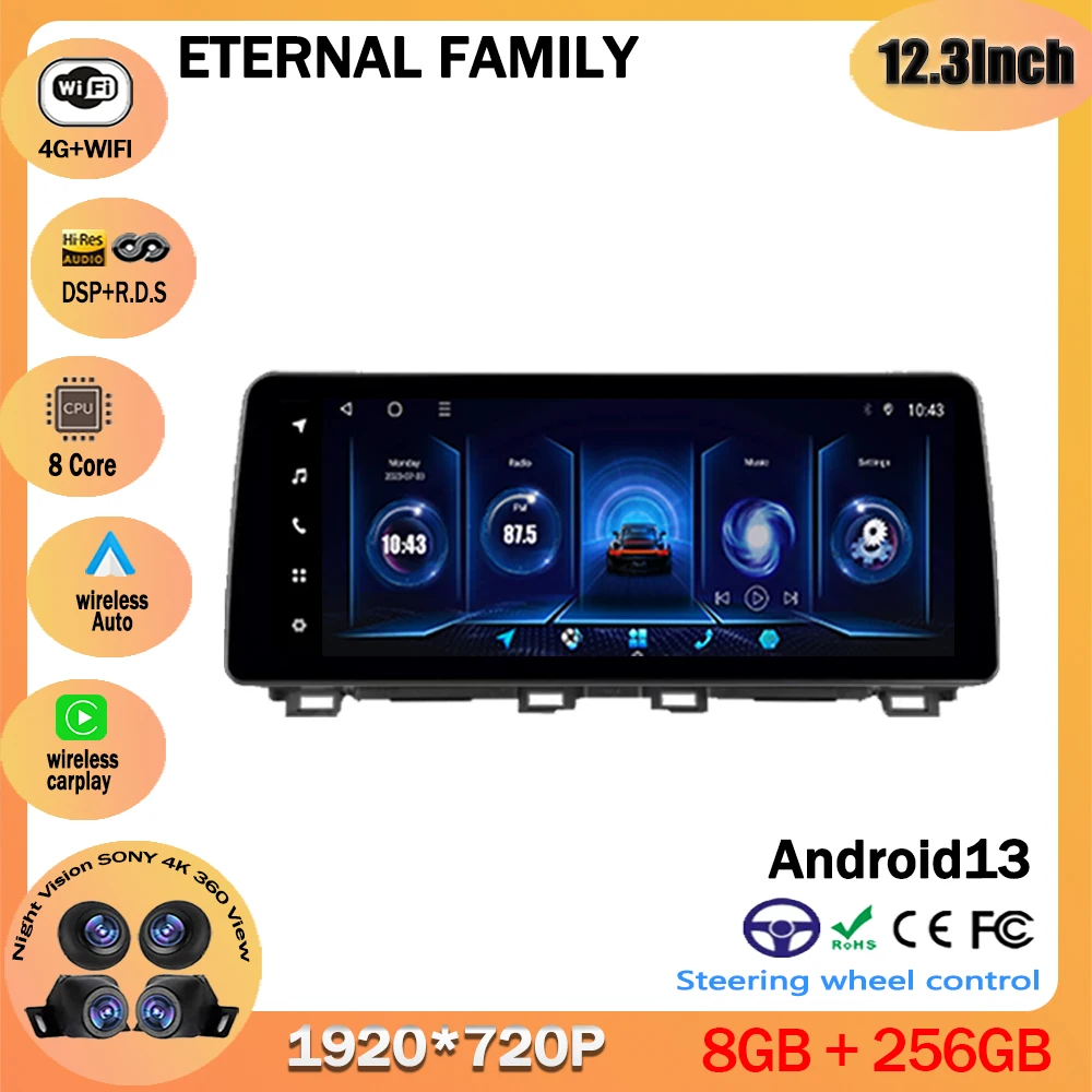 

12,3 дюймовый для Mazda CX-4 2016 - 2021 QLED экран Carplay Android автомобильное стерео радио мультимедийная навигация GPS WIFI DSP No 2din DVD