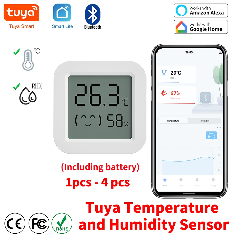 Tuya Mini Bluetooth Thermometer Hygrometer Temperature Humidity