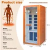 Home Sauna Far Infrared Mini Low-EMF Single Indoor Wooden Canadian Hemlock Sauna, Digital Controller, 1200W Dry Saunas for Home 4