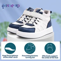 أحذية رياضية للأطفال من Princepard مع دعم للكاحل، أحذية كاجوال لتقويم العظام باللون الوردي والأزرق للأولاد والبنات مع نعل داخلي تصحيحي للأقدام المسطحة 3