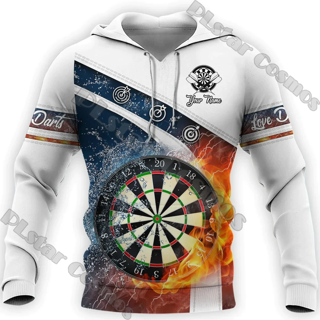 

Personalized Name Darts player 3D Full Printed Fashion Men's hoodies Unisex Casual zipper pullover Gift For Dart Lover TDD163