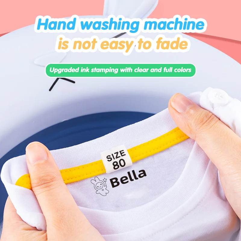 Children's Name Stamp Personalized Waterproof Stamp For Clothing Men's And Women's Personalized Ink Pad Stamps JIN name stamp,self ink stamps,diy ink pad