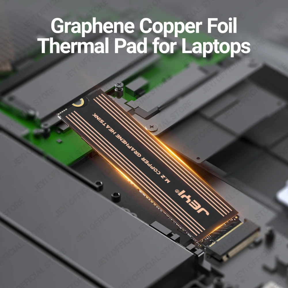Jeyi-dissipador de Calor de Grafeno de Camada Dupla para Laptop Radiador de Refrigerador Dissipador de Calor Design de Folha de Cobre 2280 2242 2230 M.2 Ssd - Imagem 2