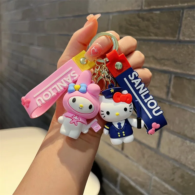 

Sanrio Kawaii аниме мультфильм серия Мелодия HelloKitty новый креативный стиль мужской и женский рюкзак маленький кулон подарок
