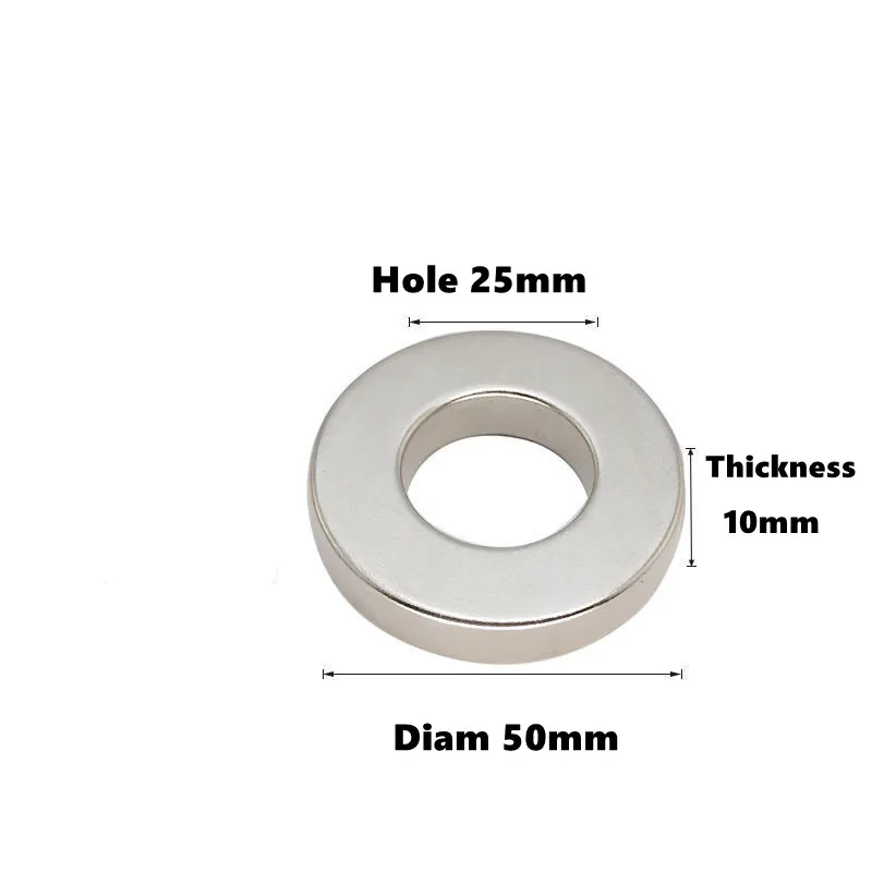 Ndfeb Mágneses Karika OD 50x25x10 /5/3 mmes dia. Erős Neodímium Állandó magnets Rare Föld Mágnes 50mm X 25mm X 10mm 5mm 3mm