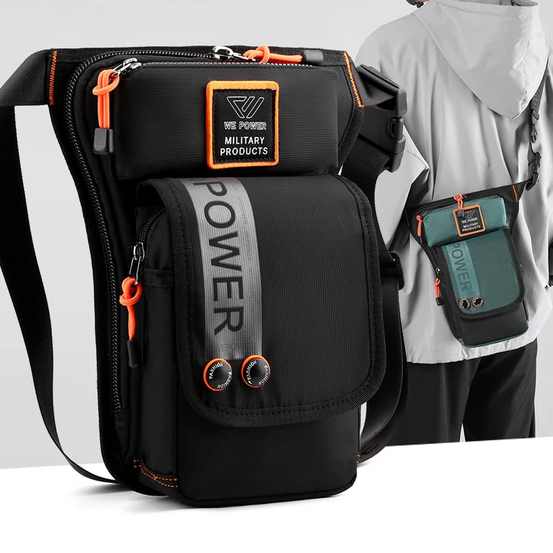Männer Bein Drop Tasche Fanny Taille Pack für Motorrad Fahrer Reise Militär Nylon Männlichen Kreuz körper Schulter Gürtel Hüfte Bum Oberschenkel Taschen