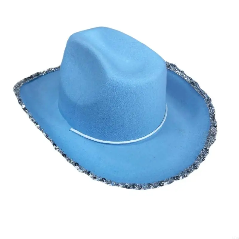 L5YA Bachelorette Party Hat for Women Bridal Party Bride Cowgirl Wedding Headgear