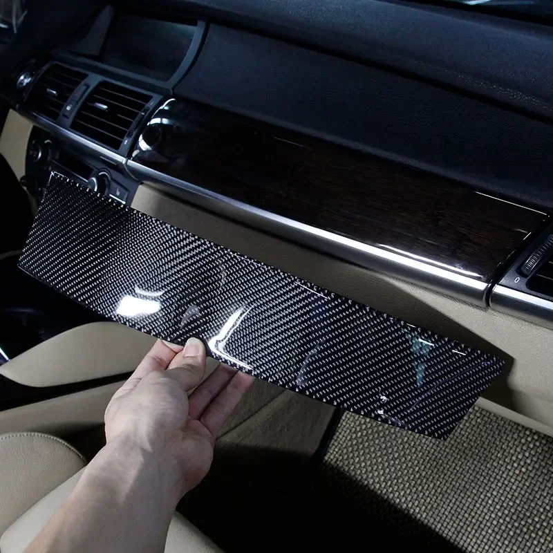 

For BMW X5 E70 X6 E71 2008-2013 Soft Carbon Fiber Car Control Gear Shift Panel Cover Interior Kit Trim Sticker Car Accessories