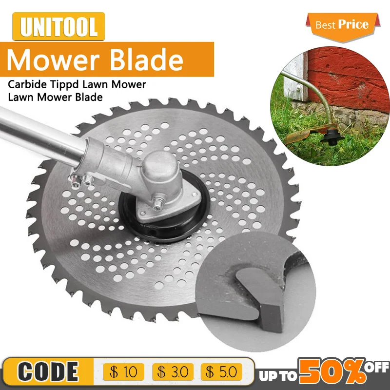 40/60/80 Teeth Lawn Mower Blade Cut Grass Garden Weed Eater Trimmer