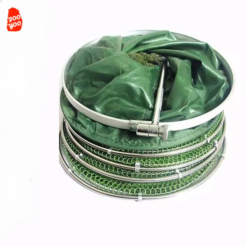 스테인레스 스틸 낚시 그물 가방, 생선 가방, 생선 포장, 생선 접이식 다기능 ..