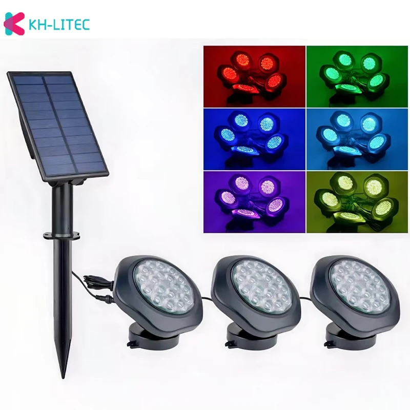 

New RGB Solar Light Pool Outdoors IP68 Solar Lawn Light Pool Light Solar Power Light For Garden Path Decor Underwater Light