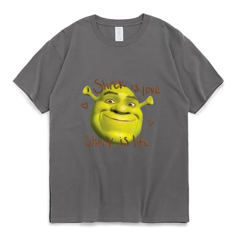 Cotton T Shirt Shrek Is Love Shrek Is Life Print T Shirt Men Women Summer Cotton Oversized Comfortable Trendy Fashion Short Sleeve Tees cotton t shirt,t shirt