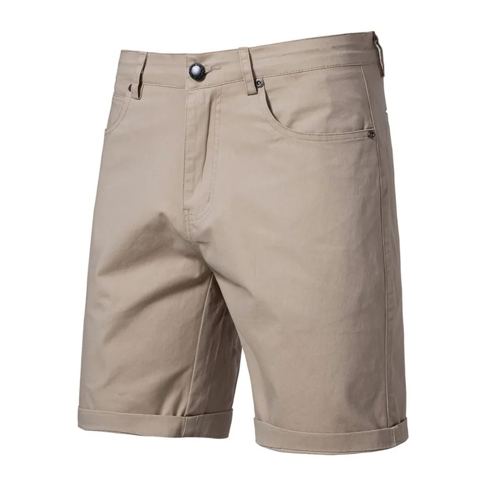 Mens Comfortable Cotton Cargo Beach Shorts