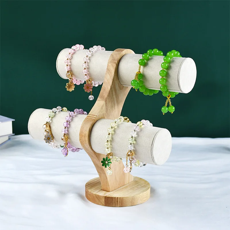 

2 Tier Bracelet Show Stand Holder Jewelry Showcase Necklace Display Storage Watch Bangle Organizer