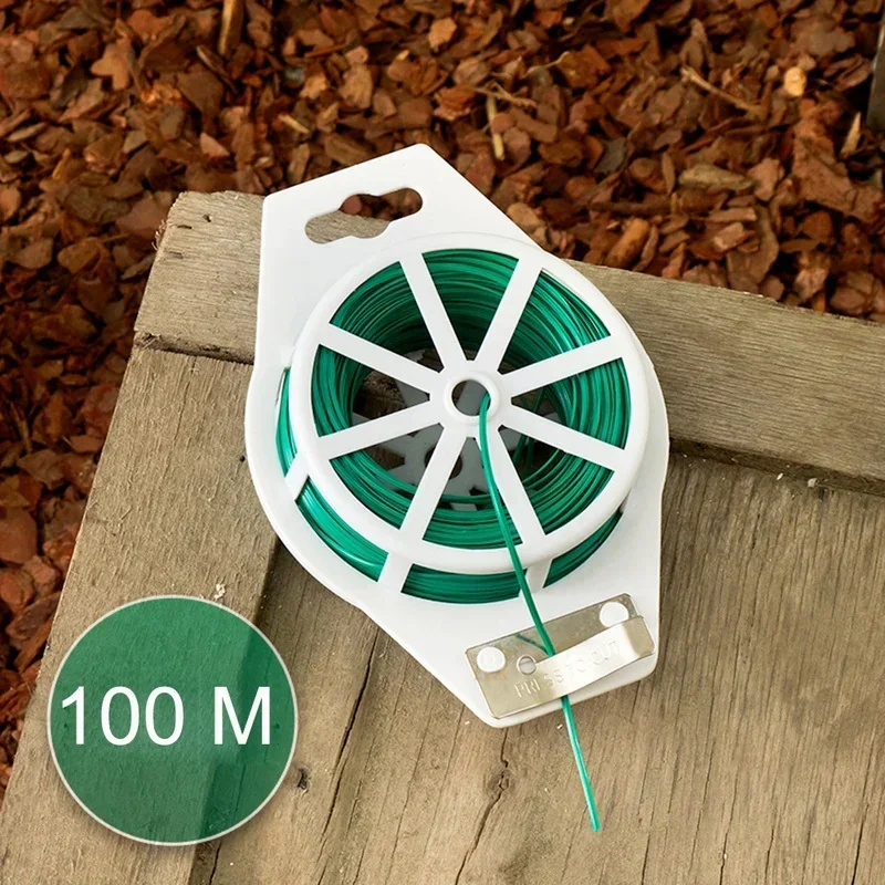 

100M Nylon Garden Cable Ties Power Wire Loop Tape Flower Cable Tie Wire Multi-function Straps Fastener Reusable Tape