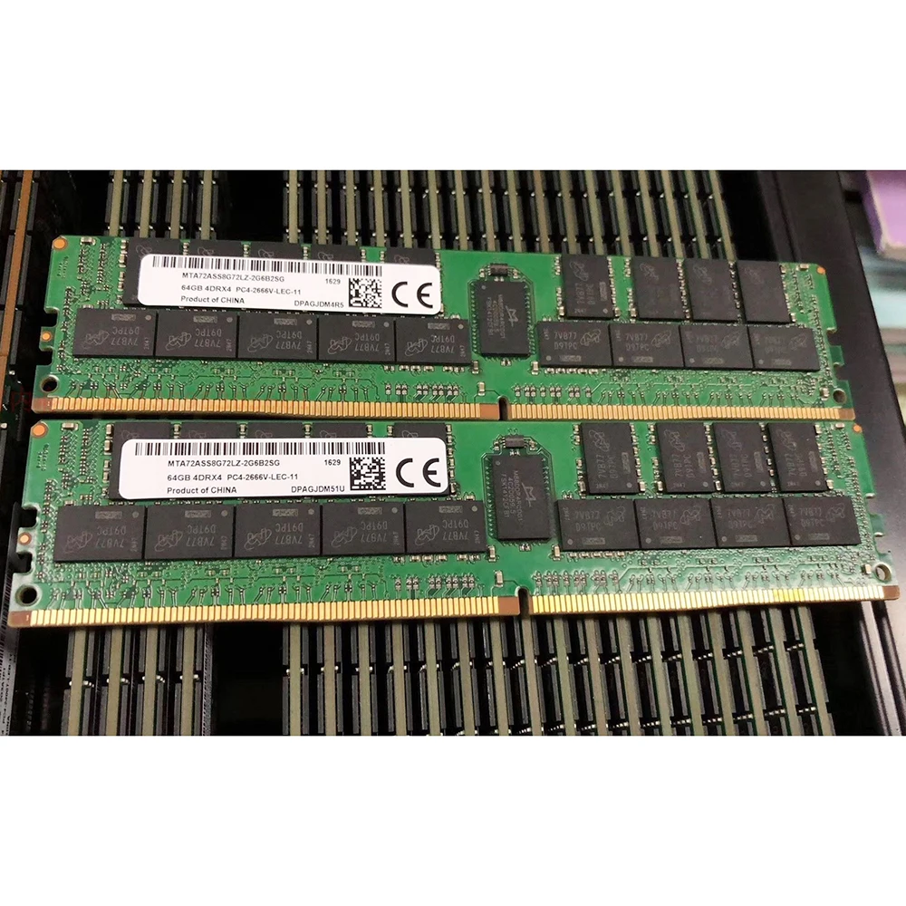 1Pcs For MT RAM 64GB 64G 4DRX4 PC4-2666V DDR4 2666 RECC MTA72ASS8G72LZ-2G6B2SG 4 1Pcs For MT RAM 64GB 64G 4DRX4 PC4-2666V DDR4 2666 RECC MTA72ASS8G72LZ-2G6B2SG - Image 2