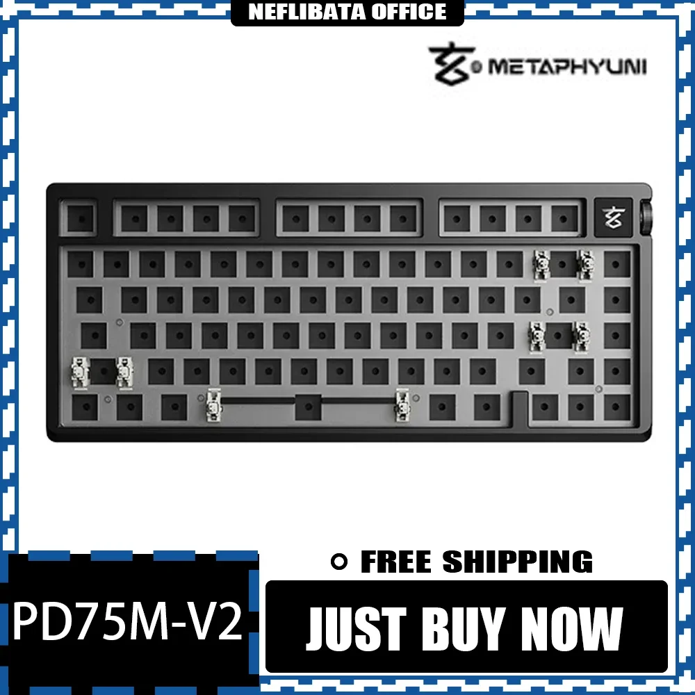 

Metapyuni Metapanda Pd75m-V2 три режима механическая клавиатура на заказ 2,4G Bluetooth беспроводная клавиатура Hot Plug Game Office