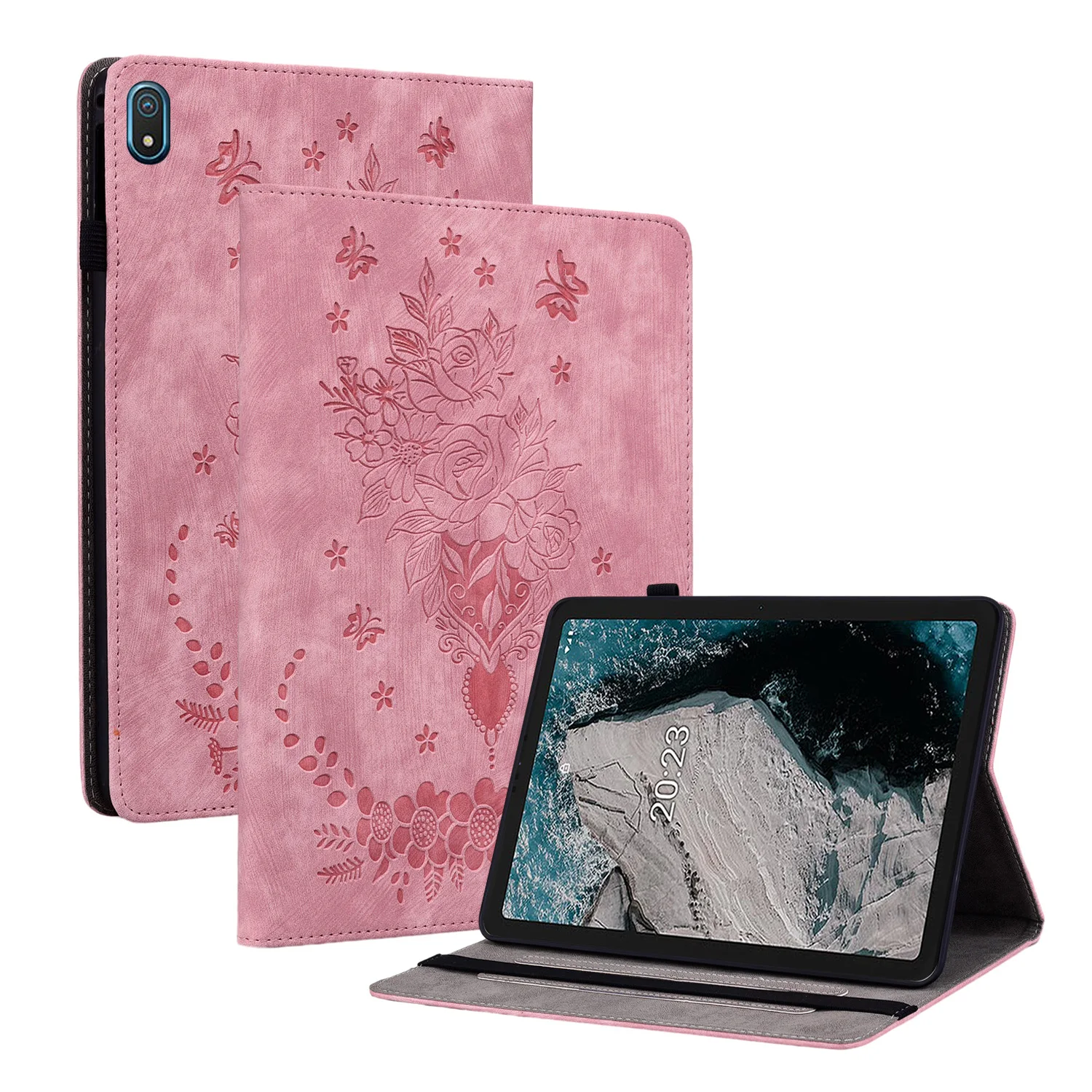 Estojo em Relevo para Nokia Suporte de Couro à Prova de Choque de Moda Capa Flip Tablet T20 T21 10.4 2023 T10 8.0 2023 - Imagem 2