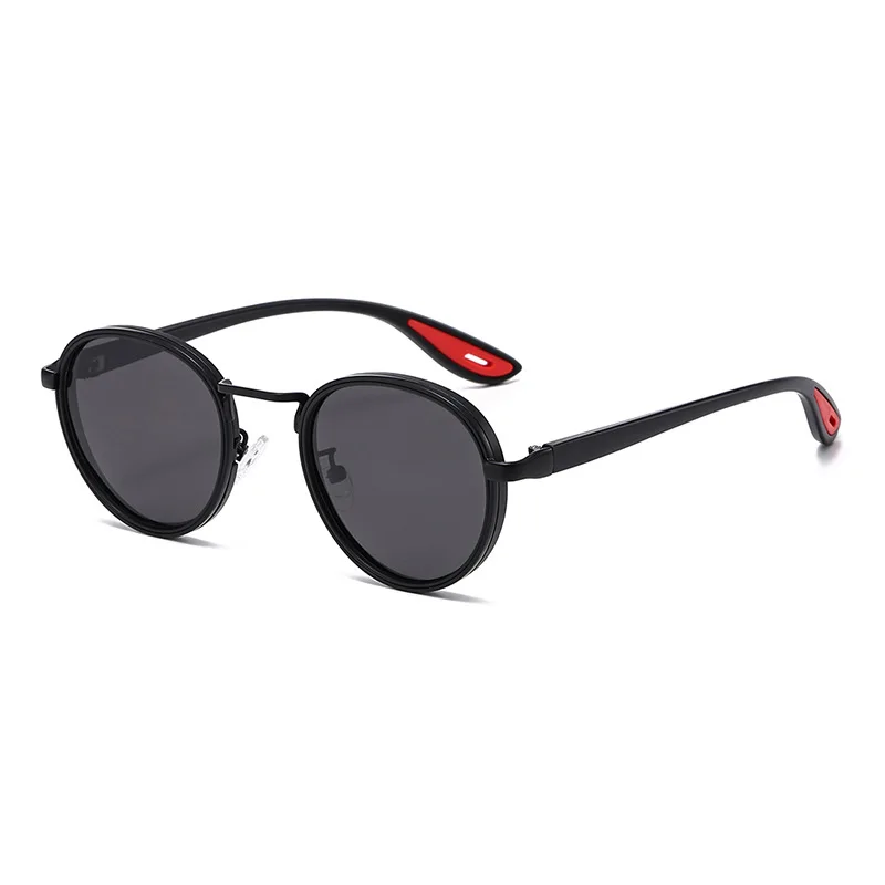 Neue Vintage Runde Sonnenbrille für Männer und Frauen, Punk-Sonnenbrille mit Metallrahmen, modisches Markendesign, lässige Sonnenbrille, UV400-Schutz, Outdoor-Brille – Detail 12