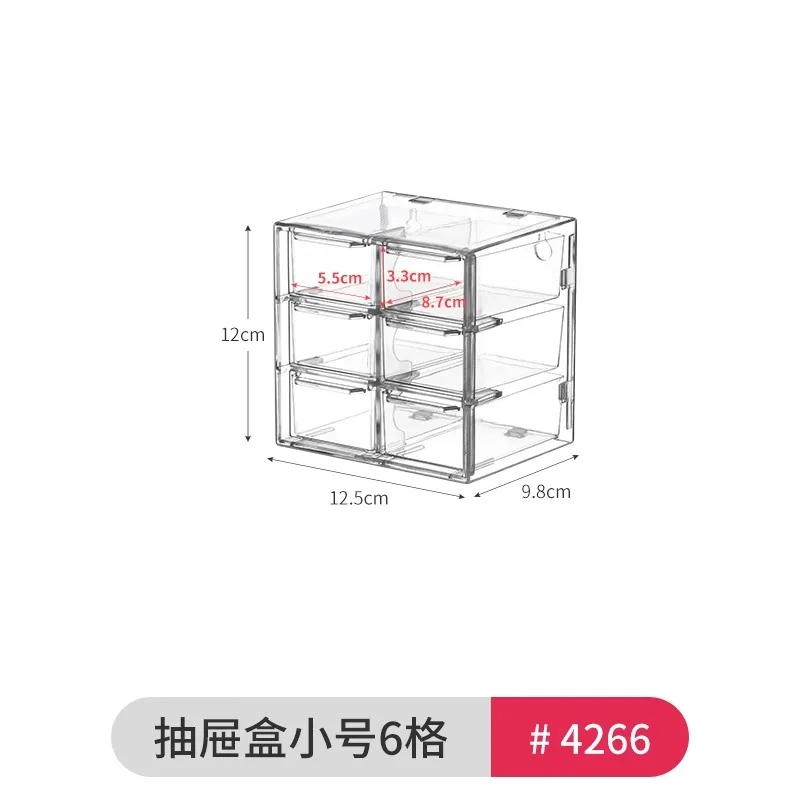 קופסת אחסון חרוזי קריסטל שקופה ארגונית תכשיטים לשולחן עבודה מגירות מחיצות בעבודת יד מיכל חומר עשה זאת בעצמך פלסטיק