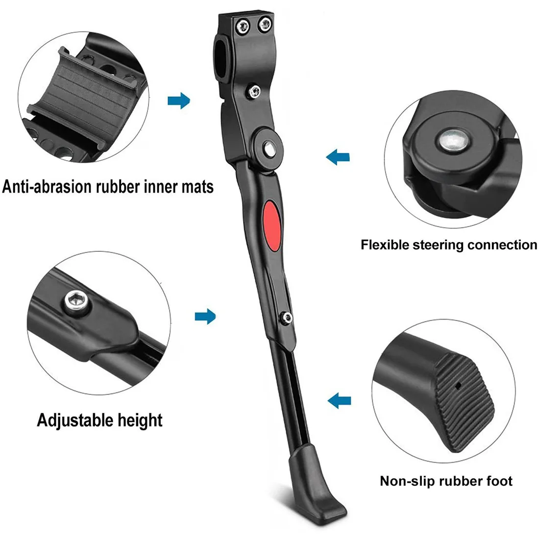 Bicycle Kickstand X-Tiger Adjustable for 22 24 26 Inch Mountain Bike and 700 Road