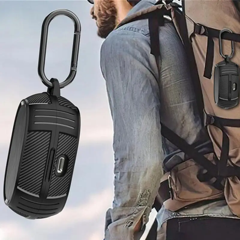 

ДЛЯ Jabra Elite Active 75T роскошная женская военная Броня из углеродного волокна Чехол forJabra Elite 7 Active /Elite 7 Procase с карабином