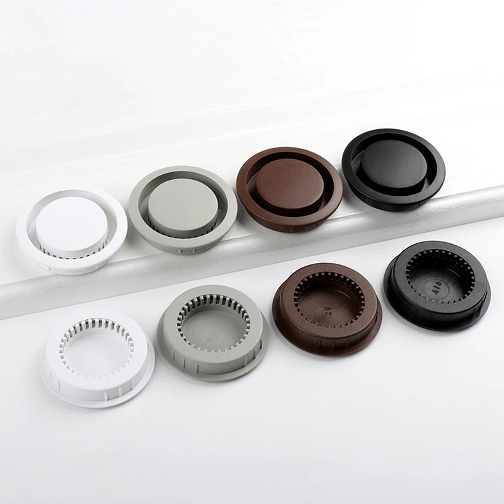 

5pcs Air Vent Closet Wardrobe Vents Cover Shoe Cabinet Air Vent Ventilator Grille Round Vent Hole Heat Dissipation Cover