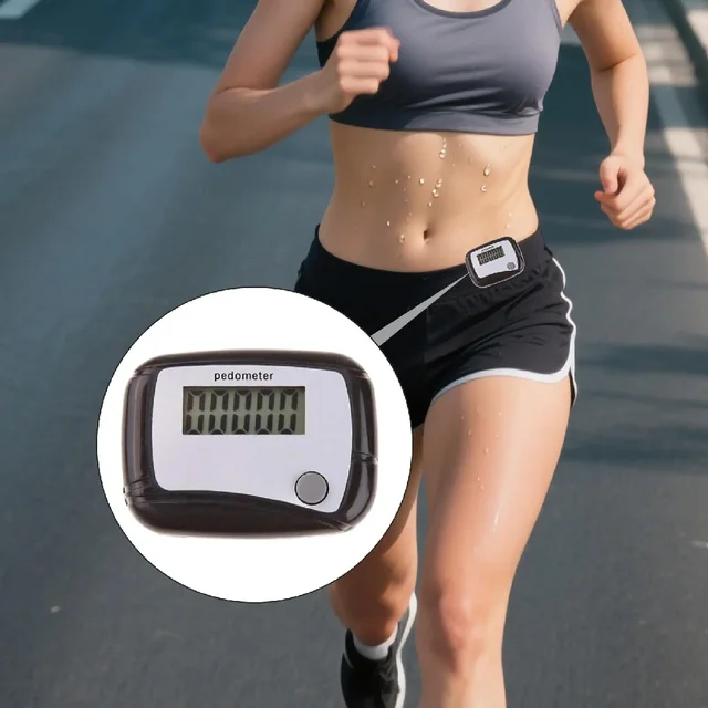 Digital LCD Pedometer with Clip Walking Running Step Counter Step 99999 Mini Step Meter for Outdoor Jogging Training Walking 3
