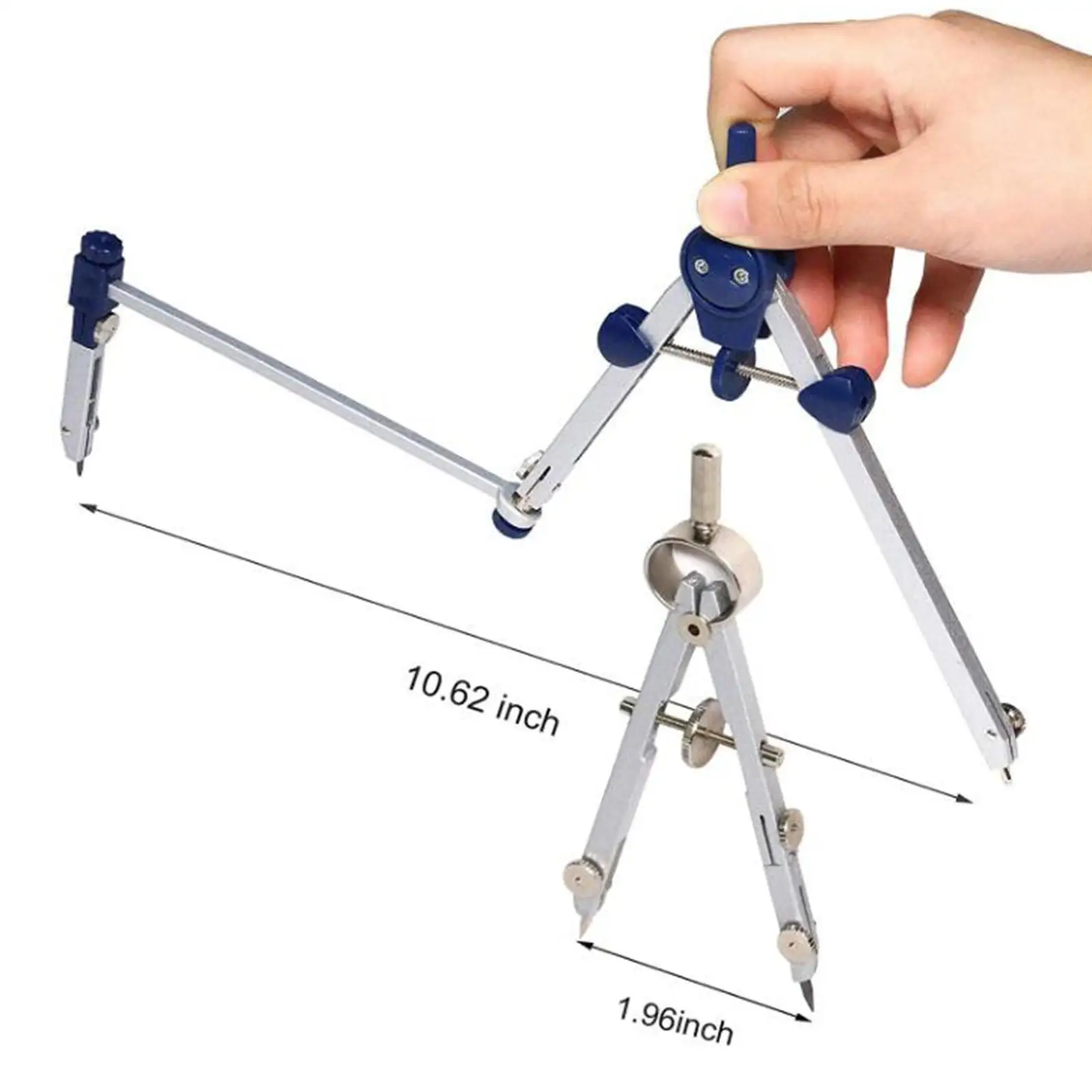 Professional Drawing Metal Drafting Kit with Extension Bar, Geometry Set for Geometry, for Engineer and Students
