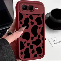 Leopard Print Silicone Soft Phone Case with Matte Back Cover for Infinix Smart 10 Plus (RD - JGK2008)