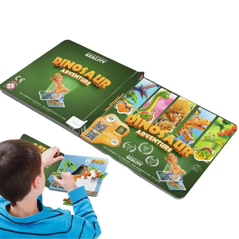 AR Dinosaur Puzzle Cartoon Animal Puzzle Toy Kids Early Education Toy and Intellectual Building Block Toys Children Games Gifts ar dinosaur puzzle cartoon animal puzzle toy kids early education toy and intellectual building block toys children games gifts