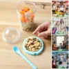Yogurt Oatmeal Container Overnight Oats Container With Lid And Spoon Portable Leakproof Cereal And Milk Container Cereal Salad 5