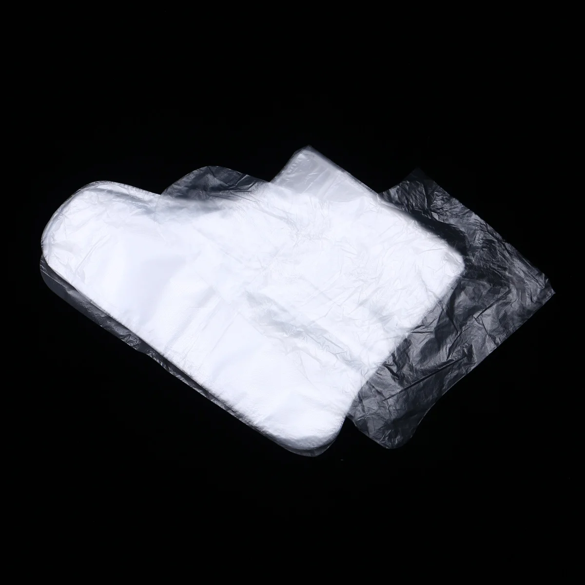 Lotion Socks 200 Pcs Clear Plastic Disposable Booties Foot Transparent Paraffin Wax Liner Pedicure Moisturizing Disposable Shoe Covers
