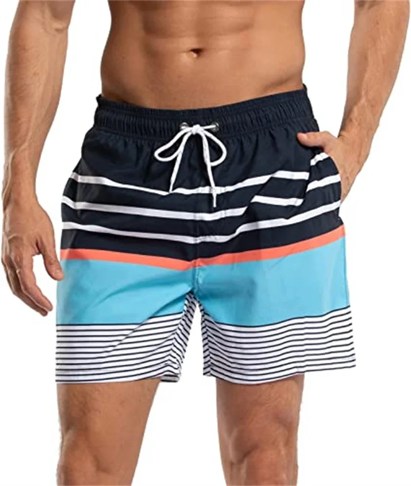 Men Summer Swimwear Beach Shorts For Men Digital Print Male Swimming Trunks Quick Dry Man Surf Board Shorts Beachwear 4