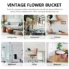 Metal Milk Jug Planter Child Water Pitcher Decorative Rustic Vase Galvanized Sheet Flower Pot 6