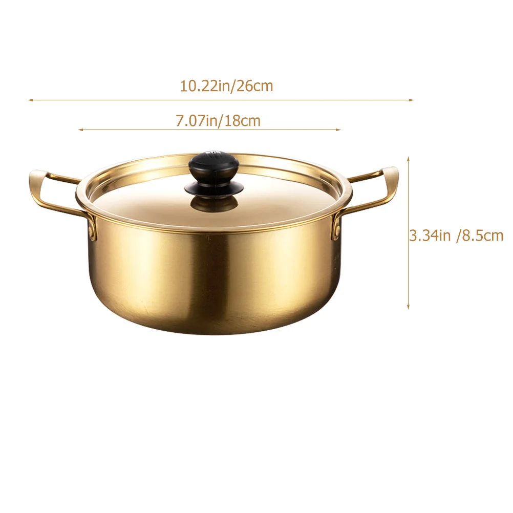 Stainless Steel Pot Ramen Cooker Sauce Pan Lid for Camping Instant Noodles and Milk stainless steel stock pot stainless steel oil pot stainless steel soup pot ramen noodles cooking pot stainless steel cooking pot