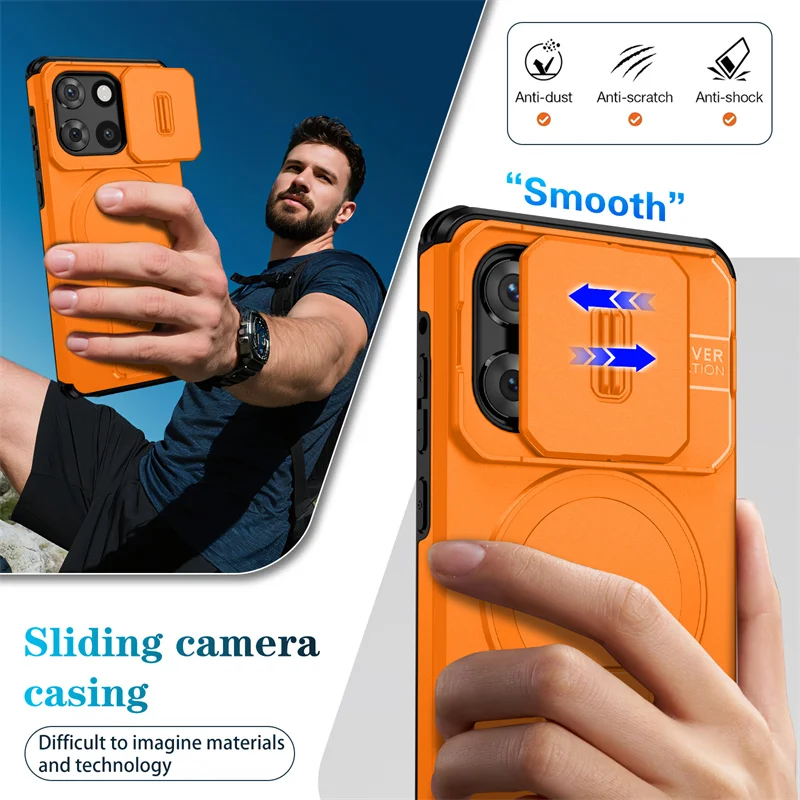 Armor Shockproof Magnetic Wireless Charging Case with Foldable Stand
