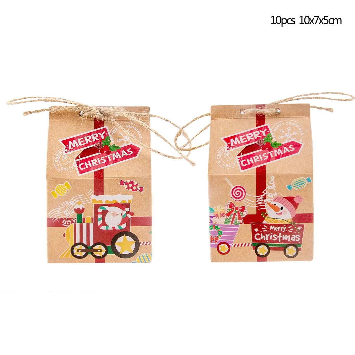 Bolsas de embalaje para regalos de Navidad, caja para galletas, dulces, muñeco de nieve, Papá Noel, Navidad 2024, bolsa de regalo para fiesta de Año Nuevo, decoración navideña